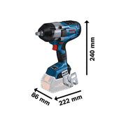 Bosch GDS 18V-1000 C Pro BITURBO Impact Wrench 18V 2 x 5.5Ah ProCORE18V Li-ion Bosch - Dynamic Drive