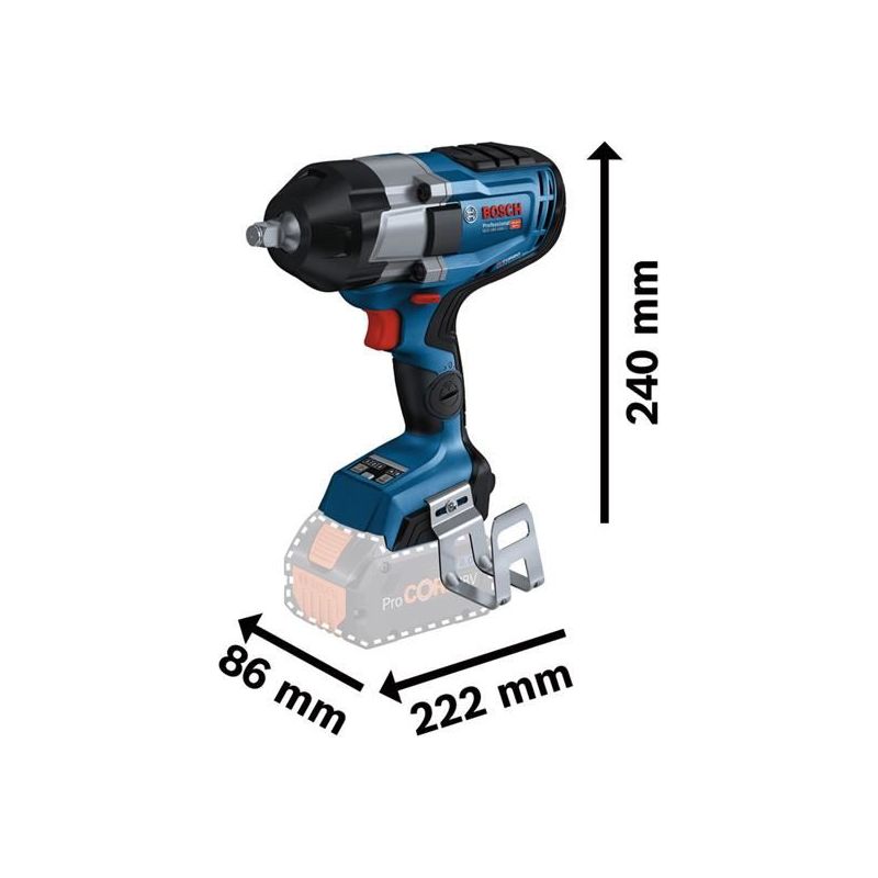 Bosch GDS 18V-1000 C Pro BITURBO Impact Wrench 18V 2 x 5.5Ah ProCORE18V Li-ion Bosch - Dynamic Drive