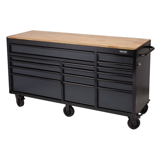 Draper BUNKER Workbench Roller Tool Cabinet, 15 Drawer, 72", Grey 08241 Draper - Dynamic Drive