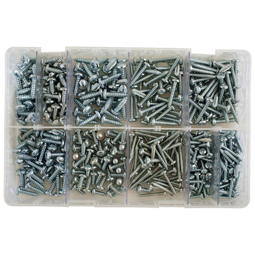 Connect Assorted Self Tapping Pan Pozi Screws 4-10 Box 700pc 35000 Tool Connection - Dynamic Drive