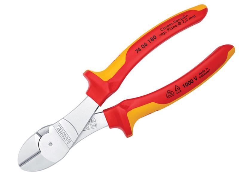 Knipex VDE High Leverage Diagonal Cutter 180mm Knipex - Dynamic Drive