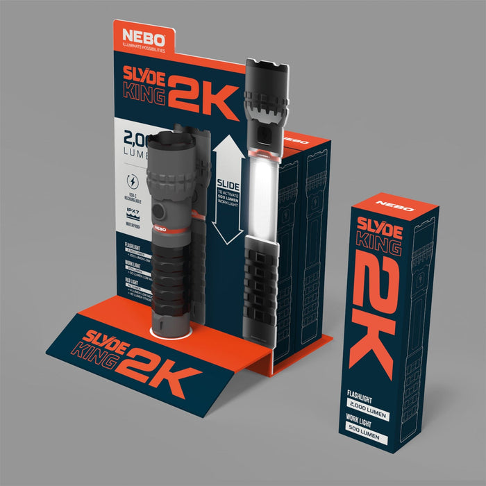 Slyde King 2K flashlight and work light NEB-WLT-1003-G UK Camping And Leisure - Dynamic Drive