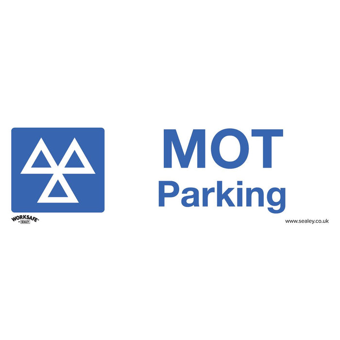 Sealey Warning Safety Sign MOT Parking Self-Adhesive Vinyl Pack of 10 Sealey - Dynamic Drive