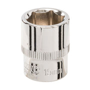 Silverline Socket 3/8" Drive 6pt Metric 15mm Silverline - Dynamic Drive