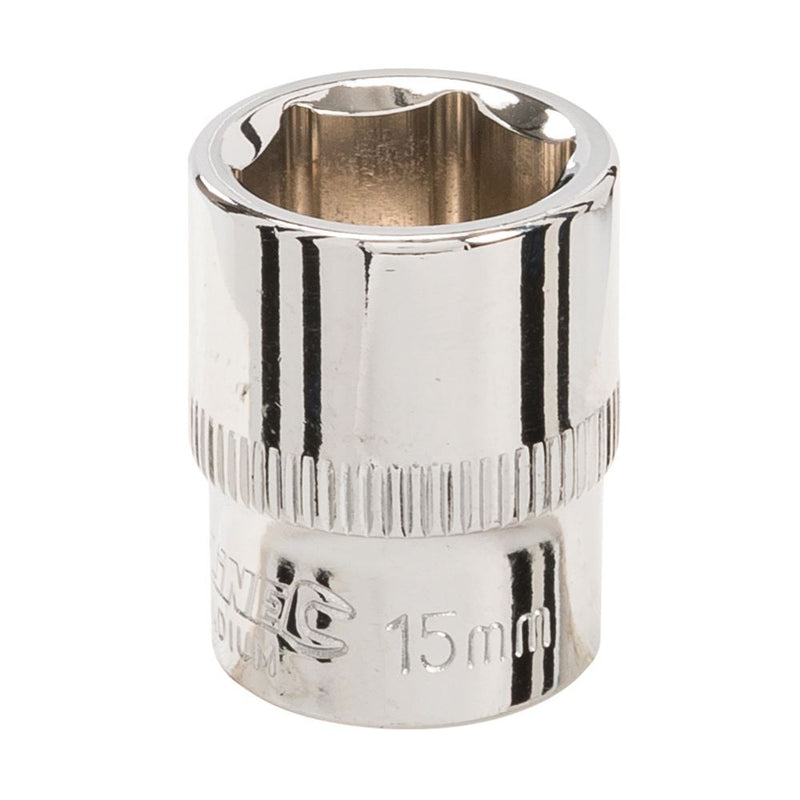 Silverline Socket 3/8" Drive 6pt Metric 15mm Silverline - Dynamic Drive