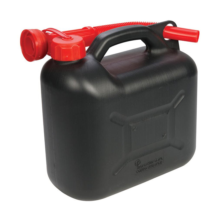 Silverline Plastic Fuel Can 5Ltr Black Silverline - Dynamic Drive