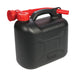 Silverline Plastic Fuel Can 5Ltr Black Silverline - Dynamic Drive