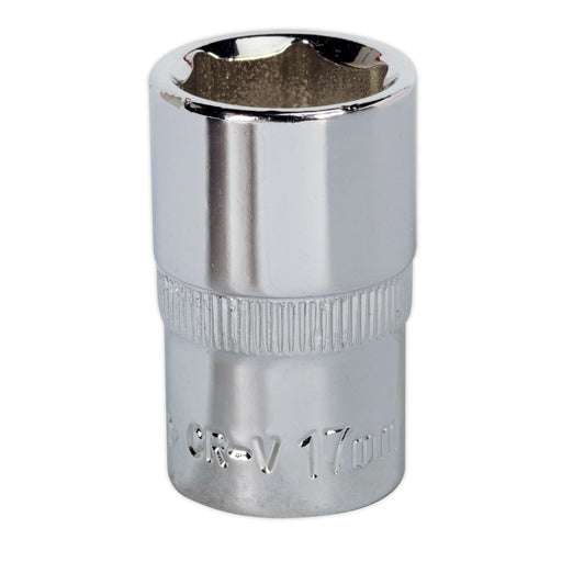 Sealey WallDrive Socket 17mm 1/2"Sq Drive Fully Polished SP1217 Sealey - Dynamic Drive