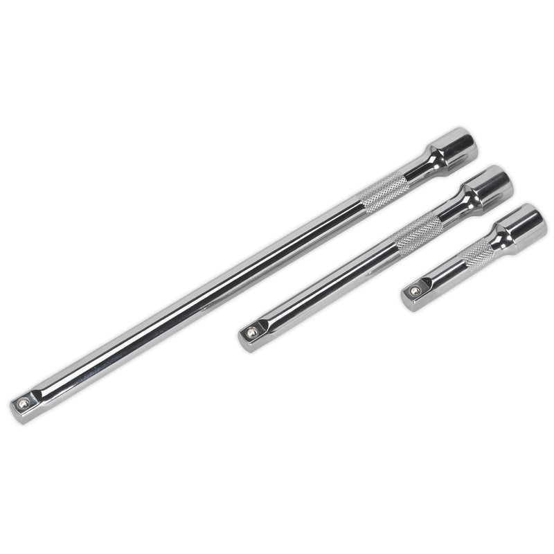 Sealey Extension Bar Set 3pc 3/8"Sq Drive AK6340 Sealey - Dynamic Drive