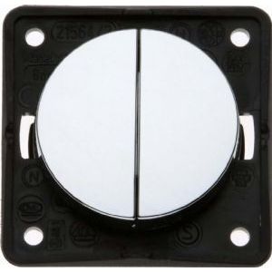 Berker 12V/230V Twin Rocker Switch Gloss Chrome 21232G Berker - Dynamic Drive