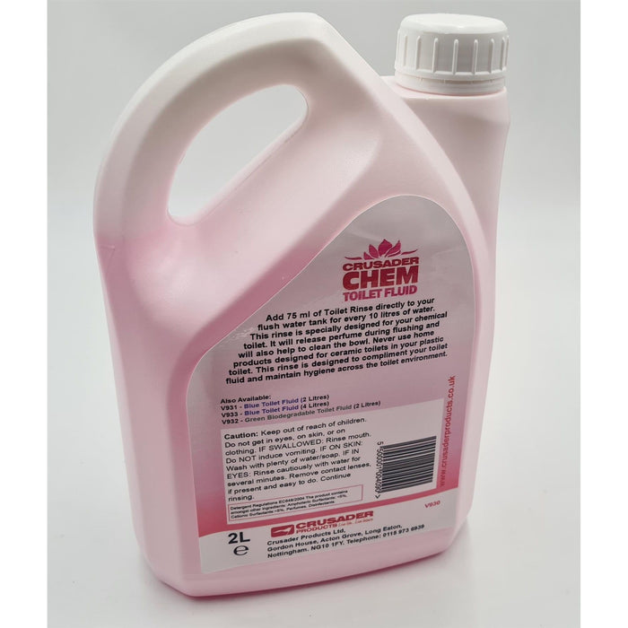 Crusader Chem Pink Toilet 2 Litre Bowl Rinse Camping Narrowboat Caravan Crusader  - Dynamic Drive