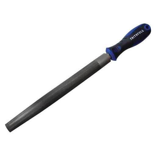 Faithfull Handled Half-Round Second Cut Engineers File 250mm (10in) Faithfull - Dynamic Drive