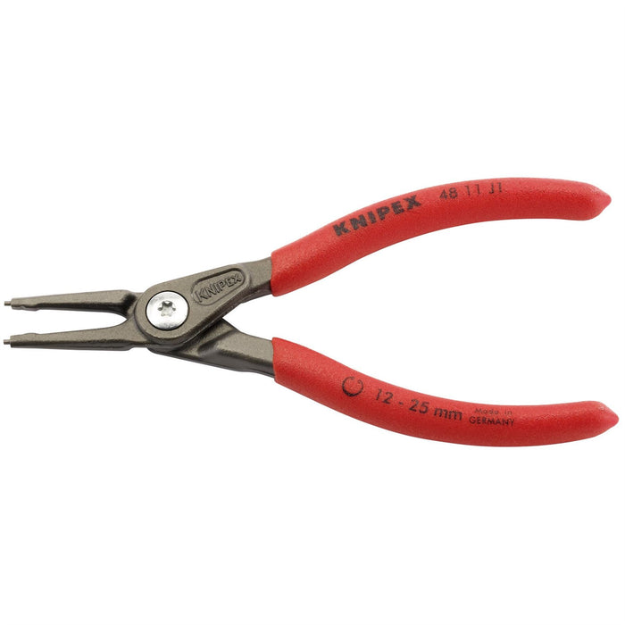 Draper Knipex 48 11 J1 140mm Internal Straight Tip Circlip Pliers, 12 - 25mm Cap Draper - Dynamic Drive