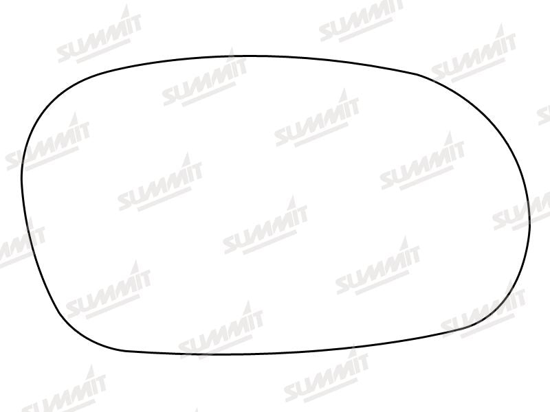 Summit Stick-On Standard Mirror Glass fits Daewoo Lanos RHS Summit - Dynamic Drive