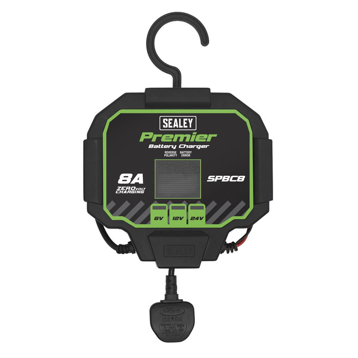 Sealey SPBC8 Battery Charger 8A Fully Automatic Sealey  - Dynamic Drive