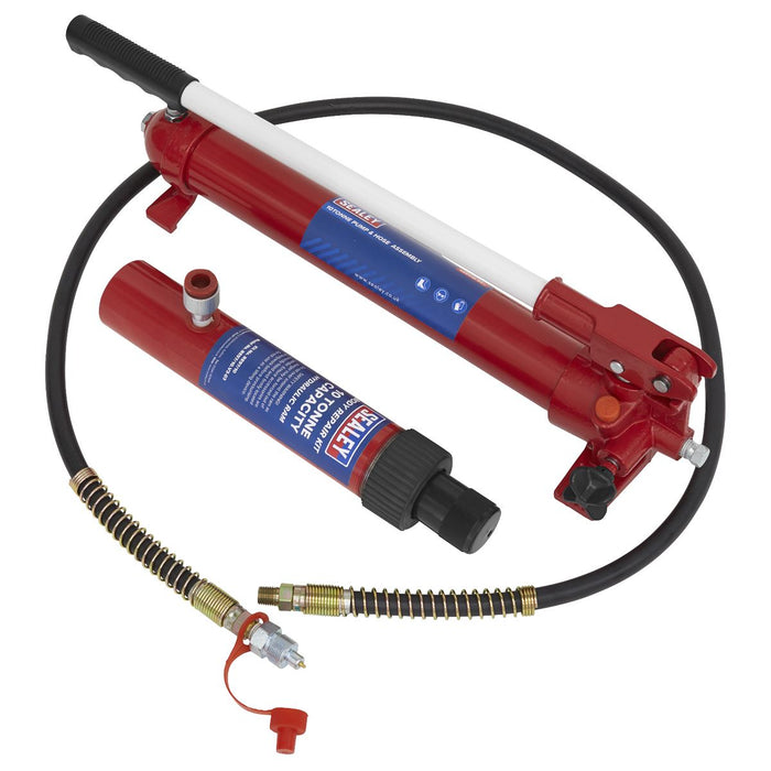 Sealey Push Ram with Pump & Hose Assembly 10tonne RE97.10-COMBO Sealey - Dynamic Drive
