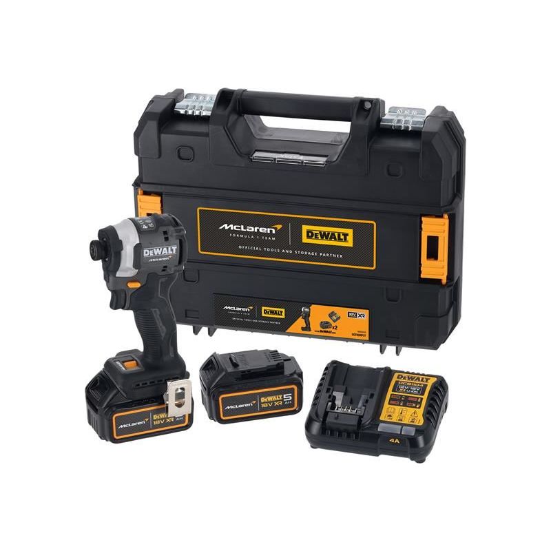 Dewalt Power Tools DCF85MP2T McLaren F1 XR Brushless 1/4in Impact Driver 18V 2 x 5.0Ah Li-ion DeWALT Power Tools - Dynamic Drive