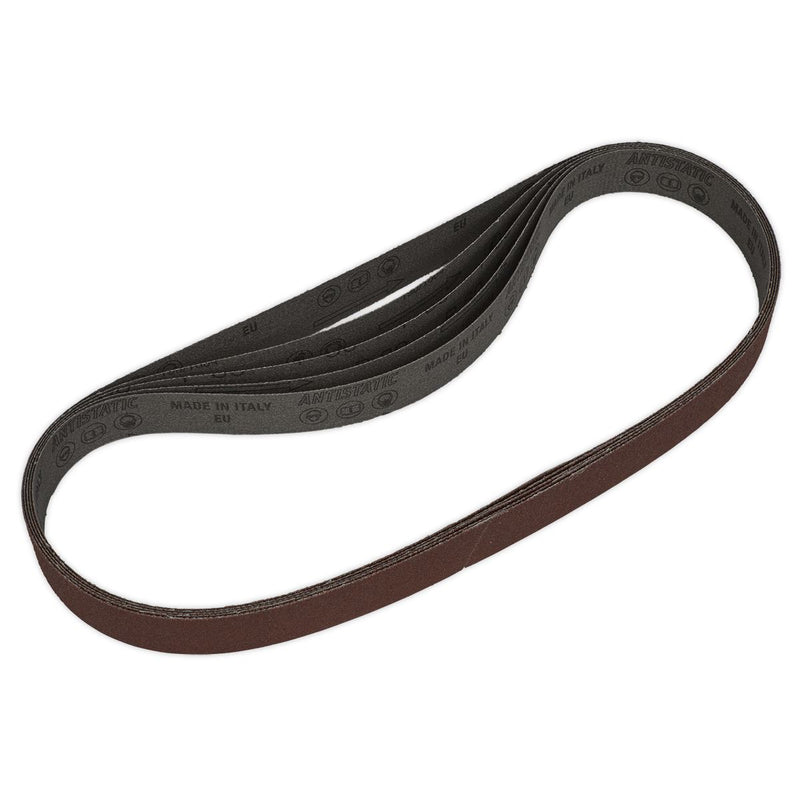 Sealey Sanding Belt 25 x 762mm 80Grit Pack of 5 SB0021 Sealey - Dynamic Drive