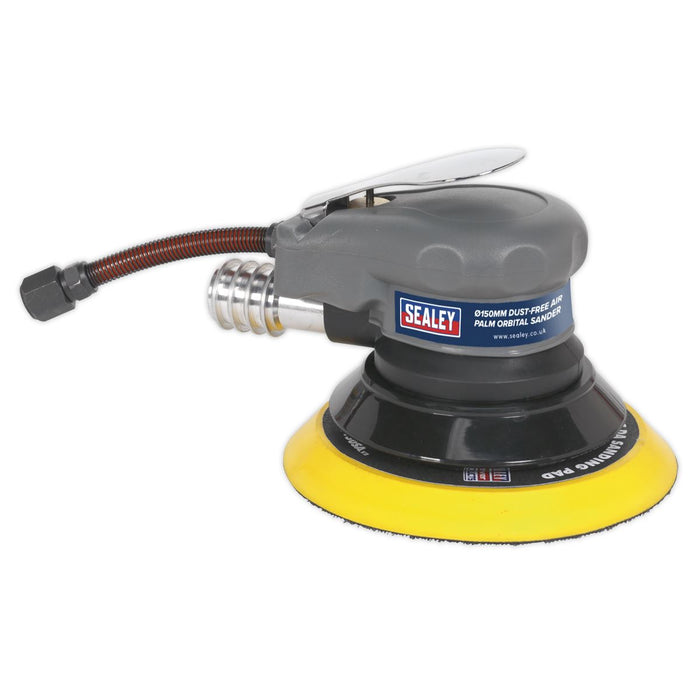Sealey SA09 150mm Air Palm Orbital Sander Sanding Dust Free Extraction 1/4" BSP Sealey  - Dynamic Drive