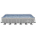 Dellonda Steel Frame Rectangular Swimming Pool - Step Ladder & Filter Pump 25ft Dellonda - Dynamic Drive