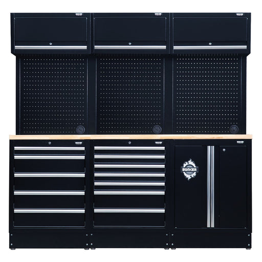 Draper BUNKER Modular Storage Combo with Hardwood Worktop (14 Piece) 04411 Draper - Dynamic Drive