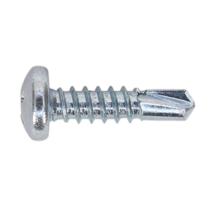 Sealey Self Drill Screw 4.8x19mm Pan Head Phillips Zinc Pk of 100 SDPH4819 Sealey  - Dynamic Drive