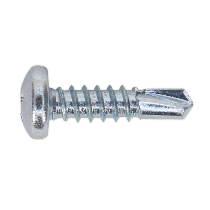 Sealey Self Drilling Screw 4.8 x 19mm Pan Head Phillips Zinc Pack of 100 Sealey - Dynamic Drive
