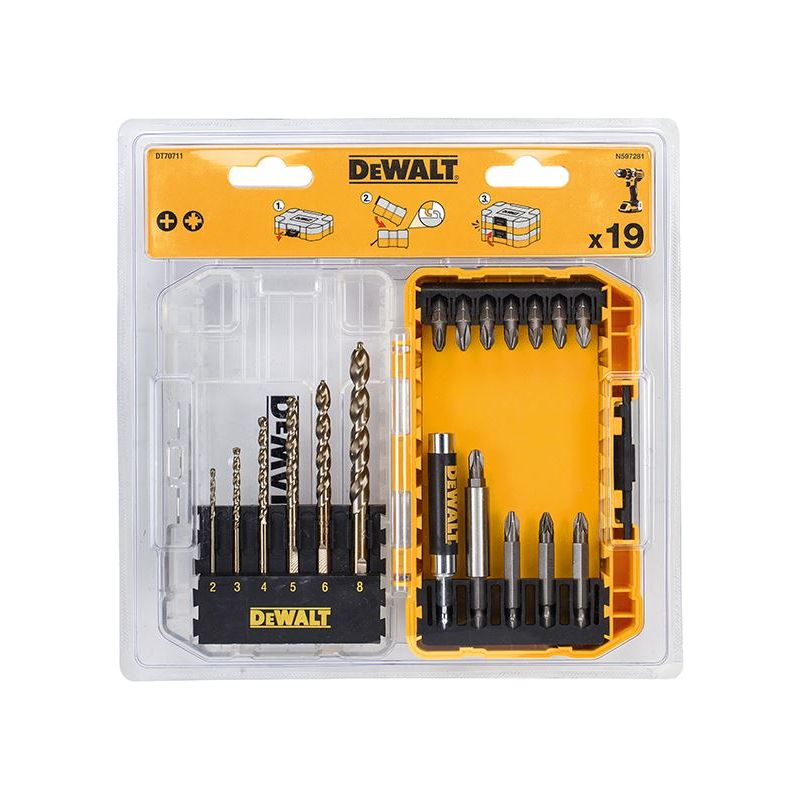 Dewalt Power Tools DT70711 Extreme 2 Metal Drill Drive Set, 19 Piece DeWALT Power Tools - Dynamic Drive