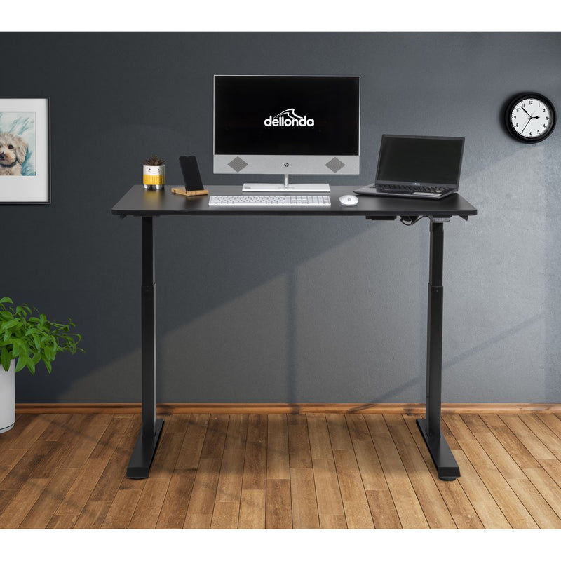 Dellonda Single Motor Adjustable-Height Electric Sit/Stand Desk - Black Desktop Dellonda - Dynamic Drive