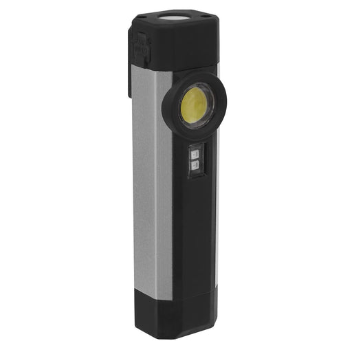 Sealey Rechargeable Aluminium Pocket Light with UV 3W COB & 1 SMD LED LED220UV Sealey - Dynamic Drive