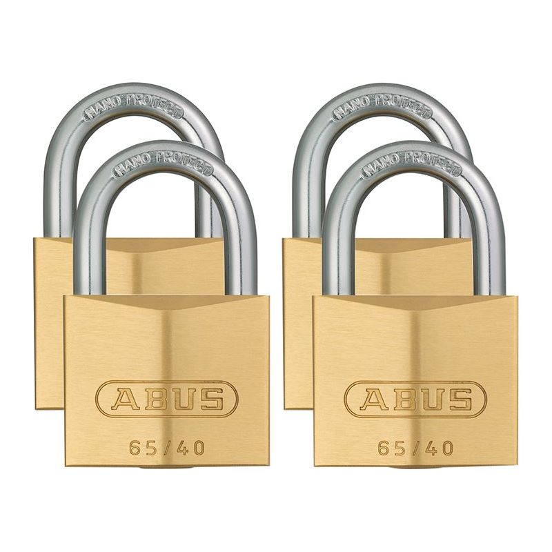 Abus Mechanical 65/40mm Brass Padlock Quad Pack ABUS Mechanical - Dynamic Drive