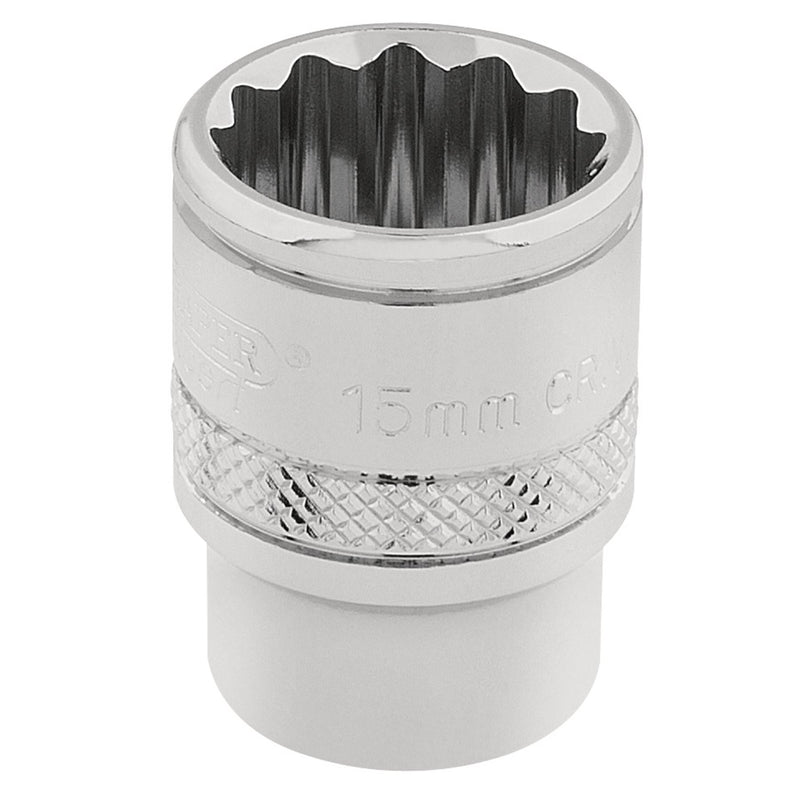 Draper HI-TORQ 12 Point Socket, 3/8" Sq. Dr., 15mm 32778 Draper - Dynamic Drive