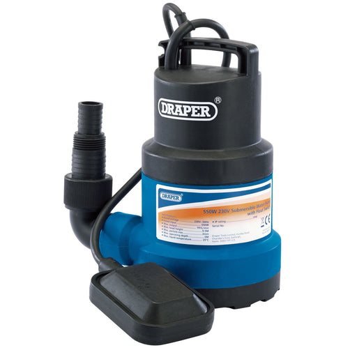 Draper Submersible Clean Water Pump with Float Switch, 191L/min, 550W 61584 Draper - Dynamic Drive