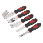 Sealey Door Panel & Trim Clip Removal Tool Set 5pc RT006 Sealey - Dynamic Drive