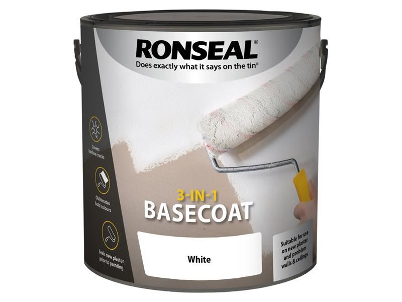 Ronseal 3-in-1 Basecoat White 2.5 litre Ronseal - Dynamic Drive
