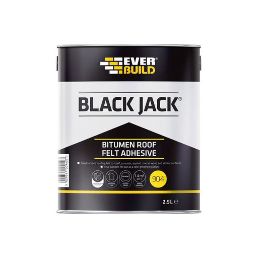 Everbuild Sika Black Jack® 904 Bitumen Roof Felt Adhesive 2.5 litre Everbuild Sika - Dynamic Drive