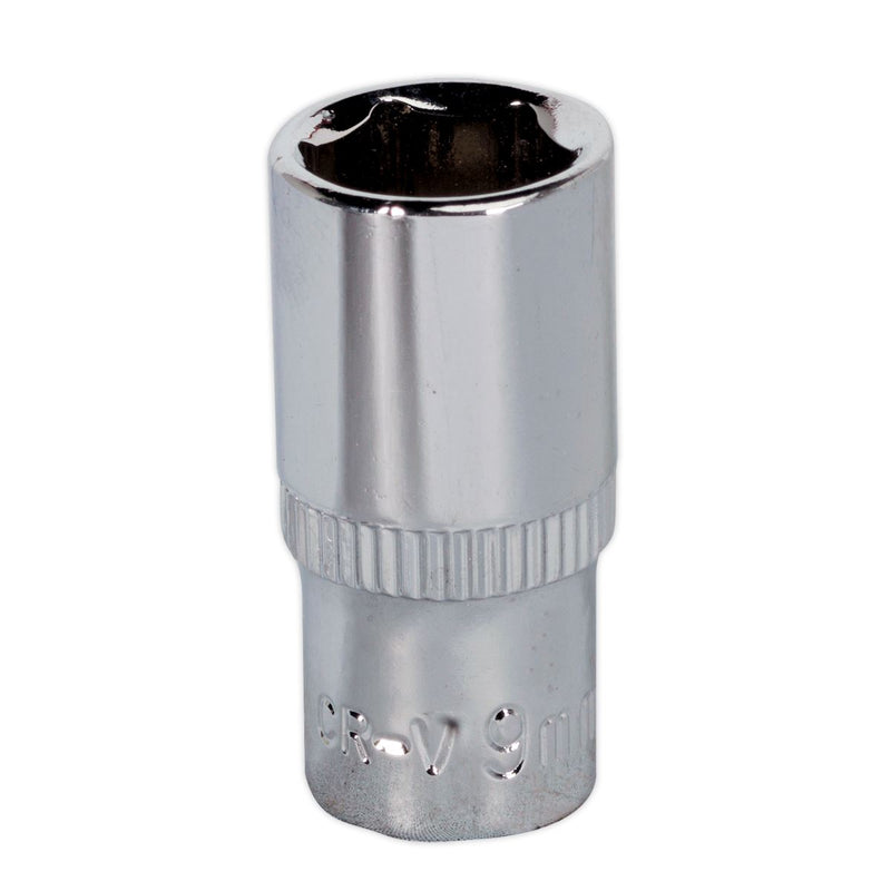 Sealey WallDrive Socket 9mm 1/4"Sq Drive Fully Polished SP1409 Sealey - Dynamic Drive