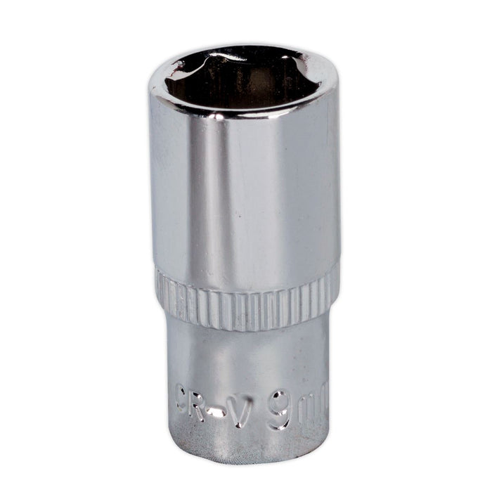 Sealey WallDrive Socket 9mm 1/4"Sq Drive Fully Polished SP1409 Sealey - Dynamic Drive