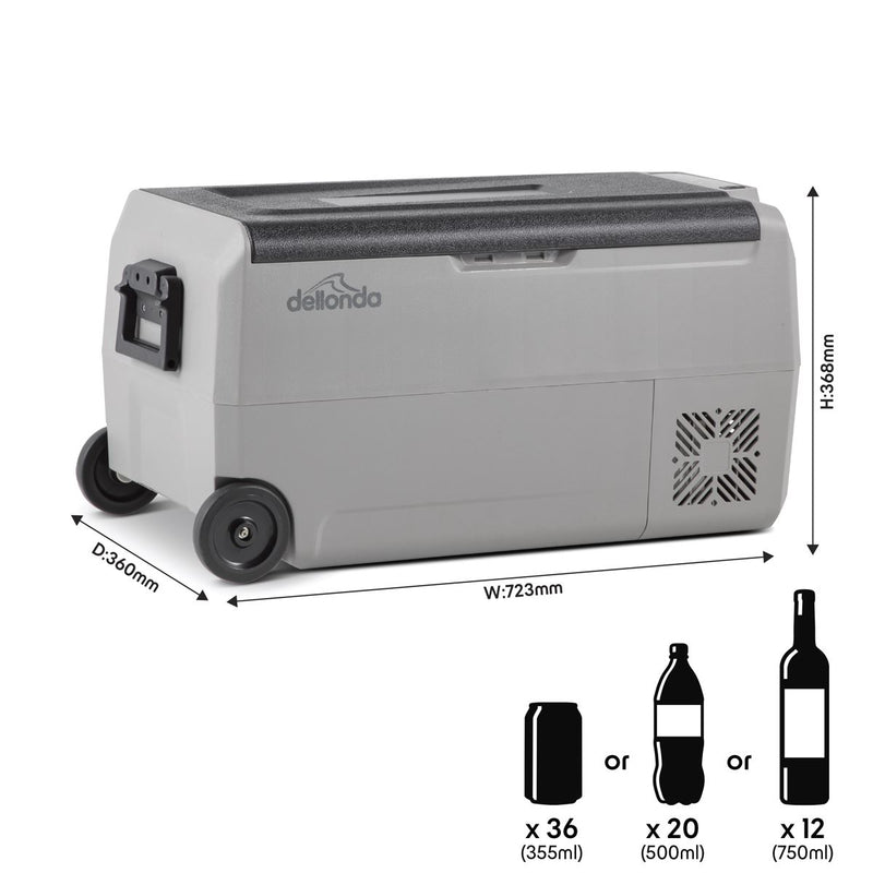 Dellonda Portable Fridge Freezer/Cool Box with LED Display 36L DL13 Dellonda - Dynamic Drive