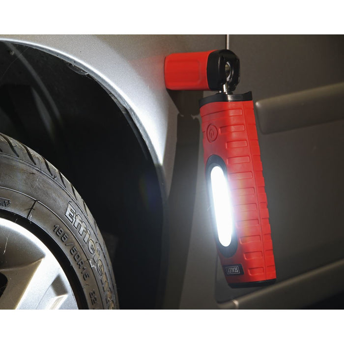 Sealey R/Charge 360 Insp Lamp 16 SMD LED + 3W LED Red 2 x Li-ion LED360PLUSR Sealey  - Dynamic Drive
