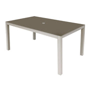 Dellonda Aluminium Garden Dining Table with Tempered Glass & Parasol Hole Dellonda - Dynamic Drive