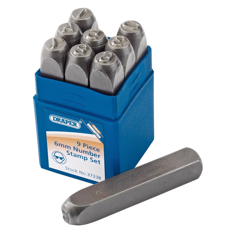 Draper 0 - 9 Number Stamp Set, 1/4" 37338 Draper - Dynamic Drive