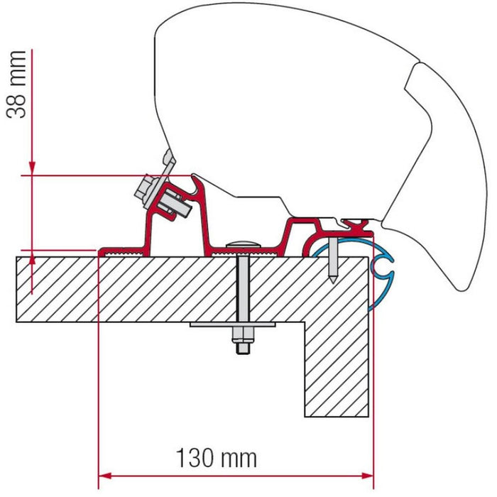 Fiamma Adapter Bracket Kit for Caravan Standard (98655-657) Fiamma - Dynamic Drive