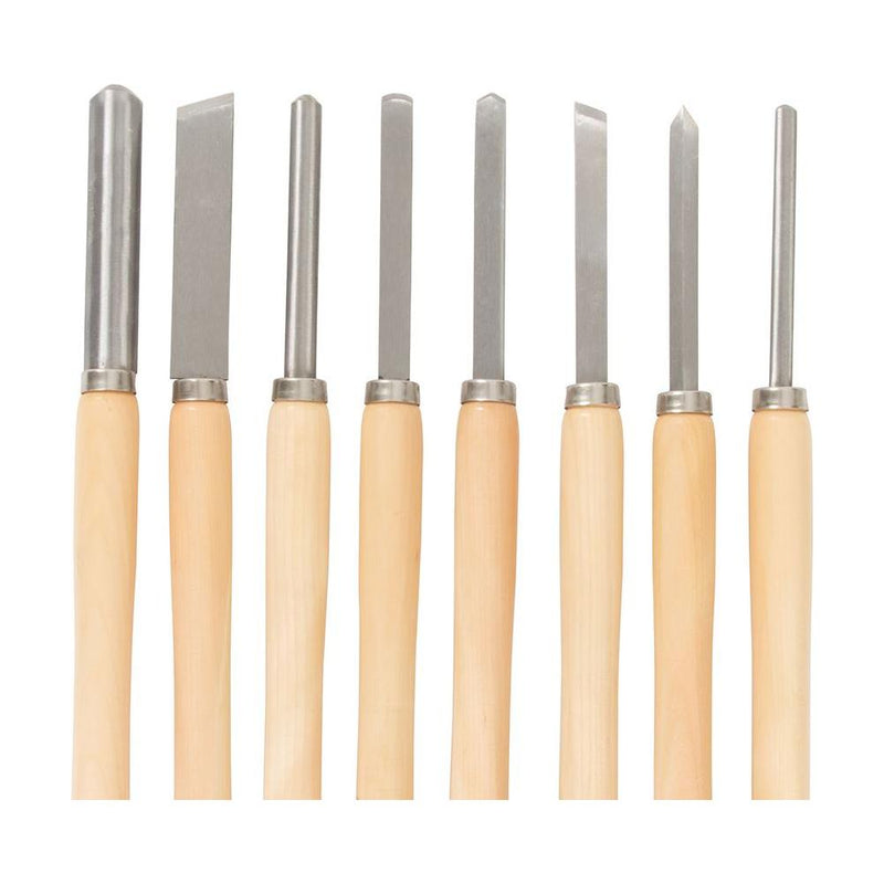 Silverline Wood Turning Chisel Set 8pce 360mm Silverline - Dynamic Drive