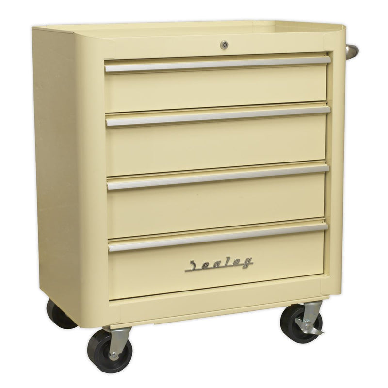 Sealey Retro Style Topchest Mid-Box & Rollcab Combination 10 Drawer Cream Sealey - Dynamic Drive