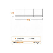 Vango Sentinel Family Windbreak Deep Blue Vango - Dynamic Drive