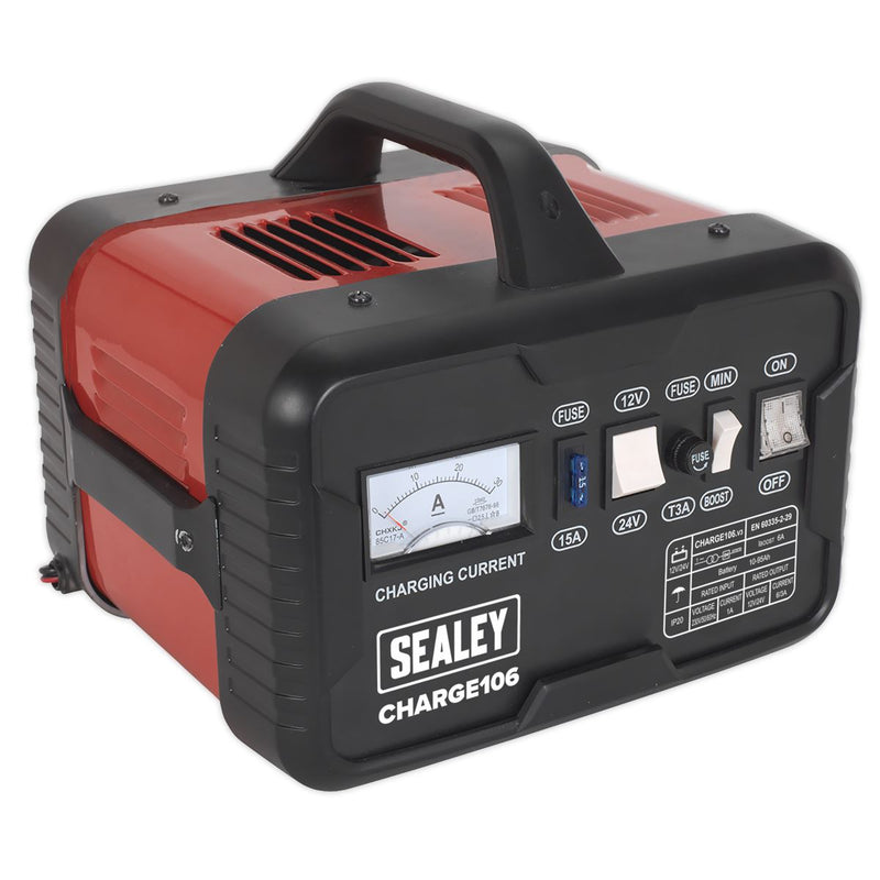 Sealey Battery Charger 8A 12/24V 230V CHARGE106 Sealey - Dynamic Drive