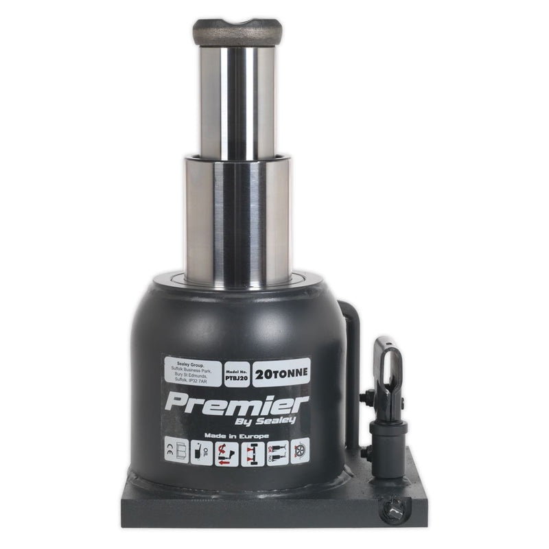 Sealey Premier Telescopic Bottle Jack 20 Tonne PTBJ20 Sealey - Dynamic Drive