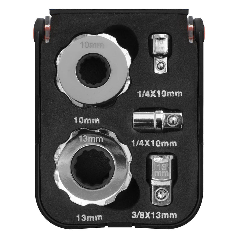 Sealey Palm Ratchet Set 5pc 1/4" & 3/8"Sq Drive AK6959 Sealey - Dynamic Drive