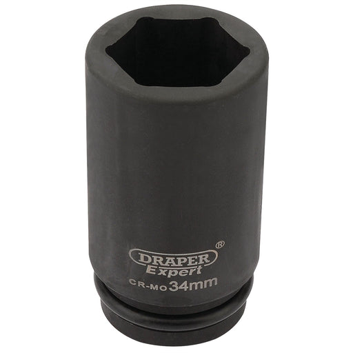 Draper HI-TORQ 6 Point Deep Impact Socket, 3/4" Sq. Dr., 34mm 27142 Draper - Dynamic Drive
